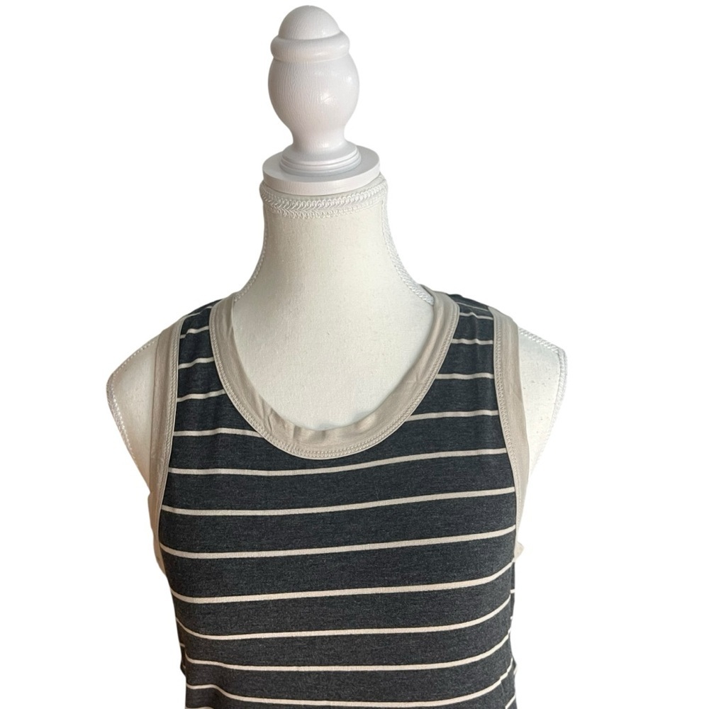 Gilli Striped Pencil Dress Navy Blue Gray - Picture 3 of 10